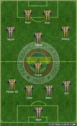Fenerbahçe SK Formation 2012