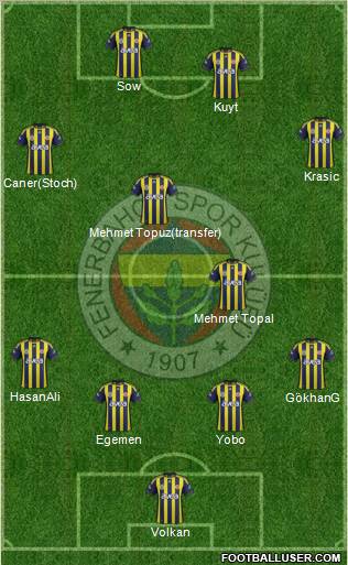 Fenerbahçe SK Formation 2012