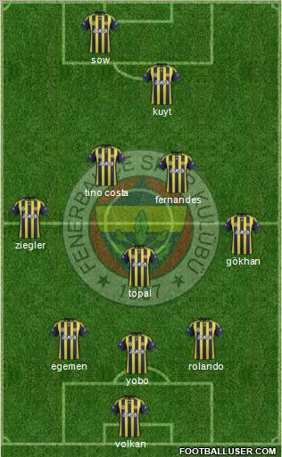 Fenerbahçe SK Formation 2012