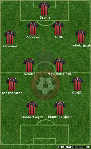 OGC Nice Côte d'Azur Formation 2012