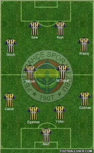 Fenerbahçe SK Formation 2012