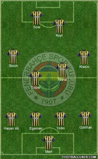 Fenerbahçe SK Formation 2012