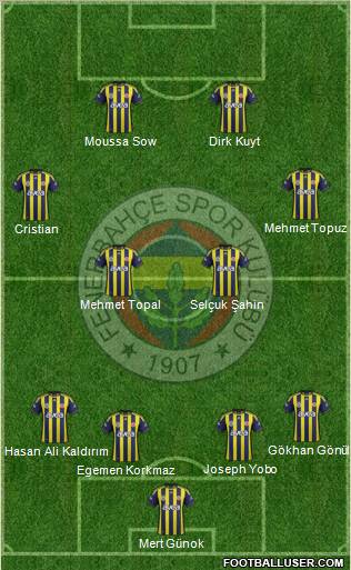 Fenerbahçe SK Formation 2012