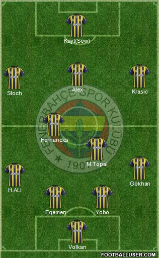 Fenerbahçe SK Formation 2012
