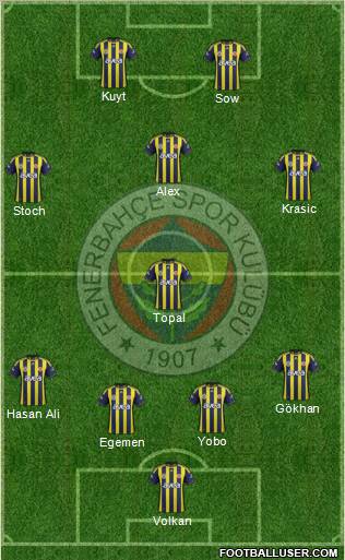 Fenerbahçe SK Formation 2012