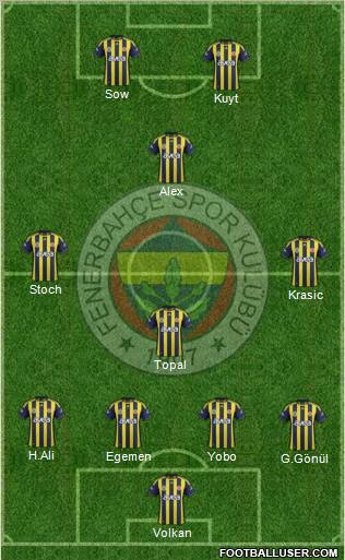 Fenerbahçe SK Formation 2012