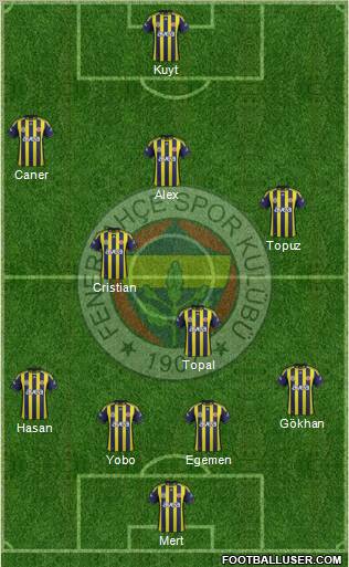 Fenerbahçe SK Formation 2012