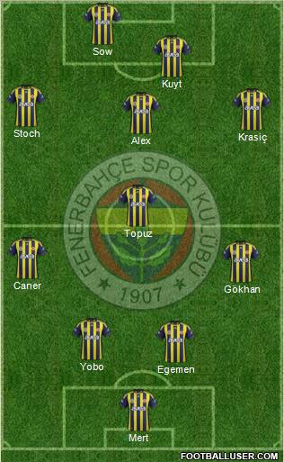 Fenerbahçe SK Formation 2012