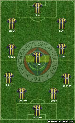 Fenerbahçe SK Formation 2012