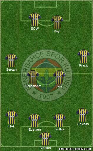 Fenerbahçe SK Formation 2012