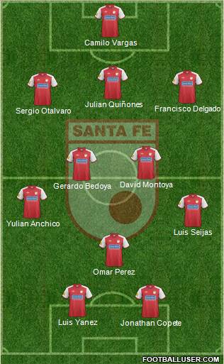 Santa Fe CD football formation