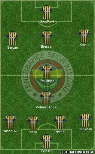 Fenerbahçe SK Formation 2012