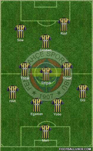 Fenerbahçe SK Formation 2012