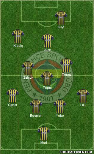 Fenerbahçe SK Formation 2012