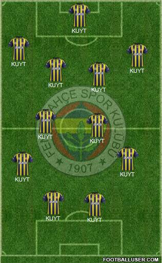 Fenerbahçe SK Formation 2012