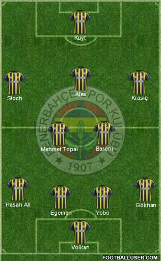 Fenerbahçe SK Formation 2012