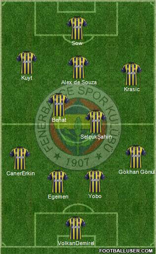 Fenerbahçe SK Formation 2012