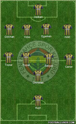 Fenerbahçe SK Formation 2012