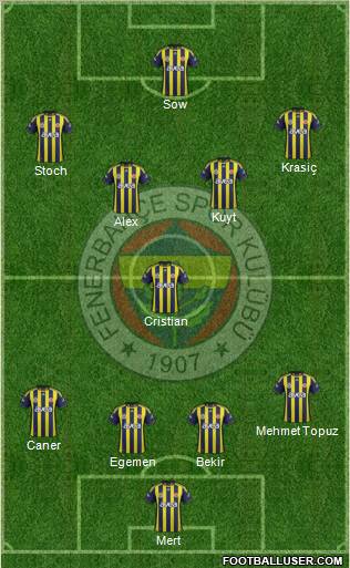 Fenerbahçe SK Formation 2012