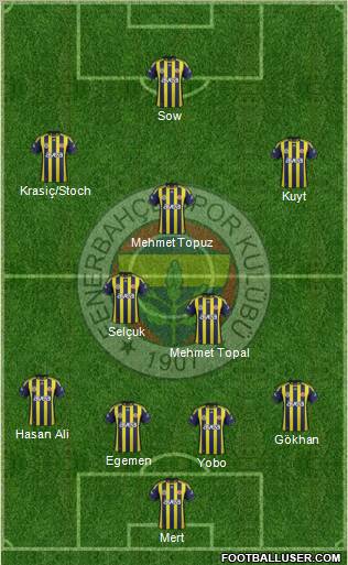 Fenerbahçe SK Formation 2012