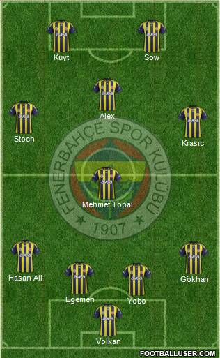 Fenerbahçe SK Formation 2012