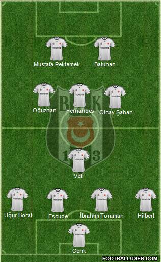 Besiktas JK Formation 2012