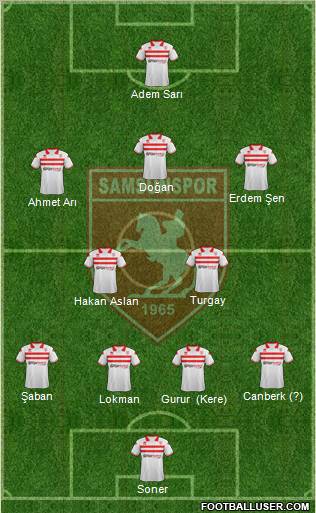 Samsunspor Formation 2012