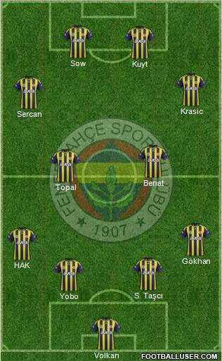 Fenerbahçe SK Formation 2012