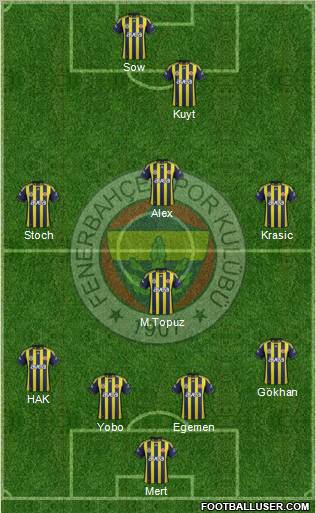 Fenerbahçe SK Formation 2012