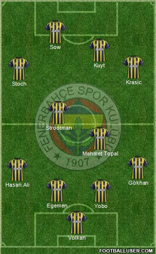 Fenerbahçe SK Formation 2012