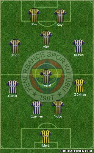 Fenerbahçe SK Formation 2012