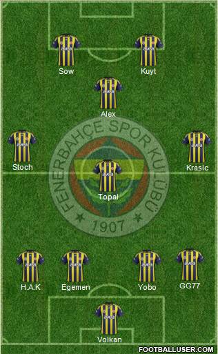 Fenerbahçe SK Formation 2012