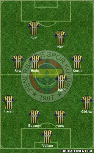 Fenerbahçe SK Formation 2012