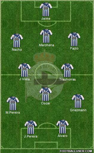 R.C. Deportivo de La Coruña S.A.D. Formation 2012