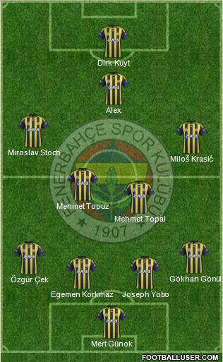 Fenerbahçe SK Formation 2012
