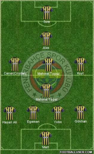 Fenerbahçe SK Formation 2012
