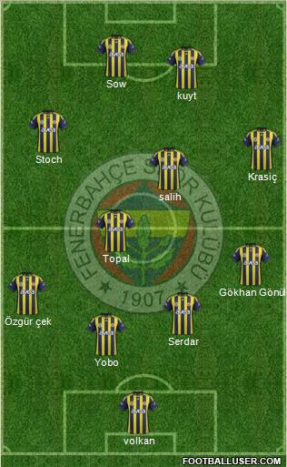 Fenerbahçe SK Formation 2012