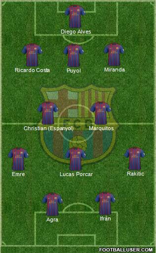 F.C. Barcelona Formation 2012