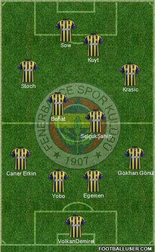 Fenerbahçe SK Formation 2012