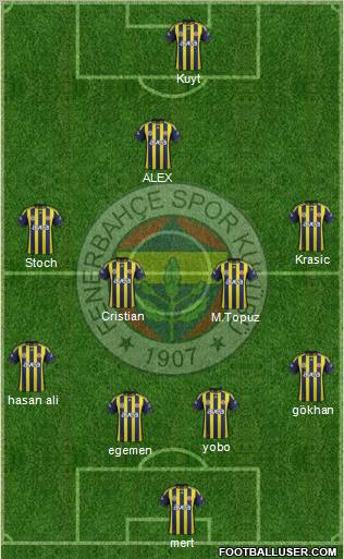 Fenerbahçe SK Formation 2012