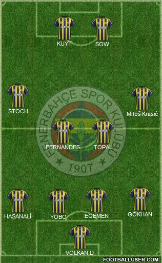 Fenerbahçe SK Formation 2012