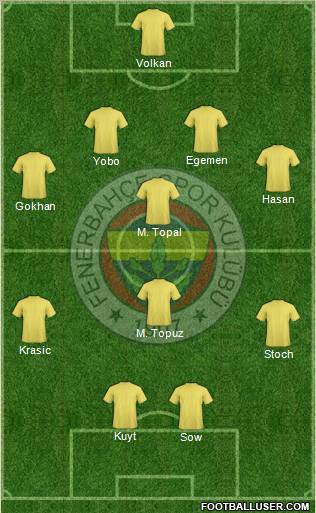 Fenerbahçe SK Formation 2012
