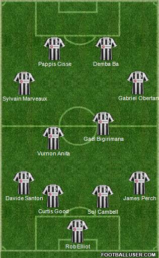 Newcastle United Formation 2012