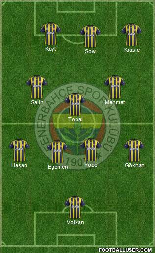 Fenerbahçe SK Formation 2012