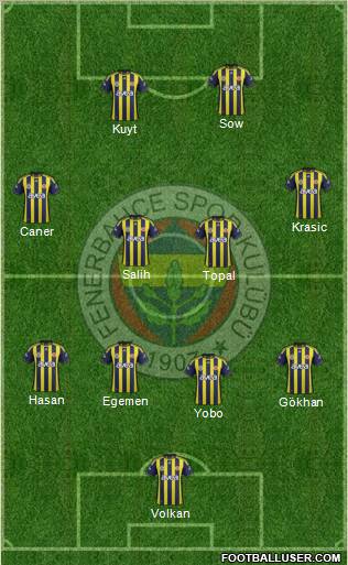 Fenerbahçe SK Formation 2012