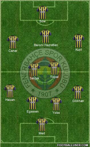 Fenerbahçe SK Formation 2012