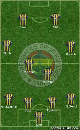 Fenerbahçe SK Formation 2012