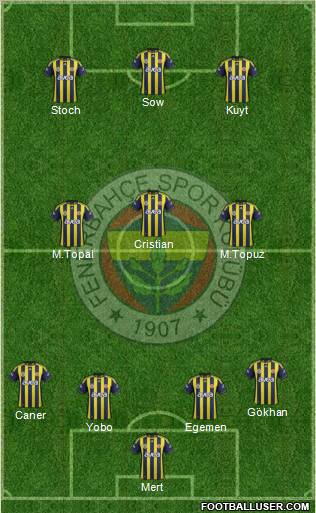 Fenerbahçe SK Formation 2012