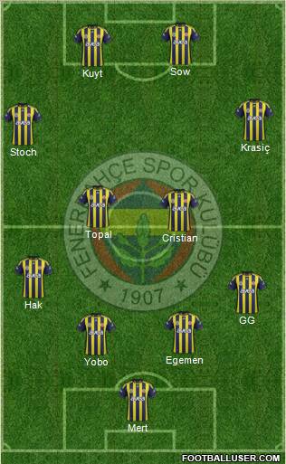 Fenerbahçe SK Formation 2012