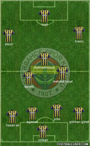 Fenerbahçe SK Formation 2012